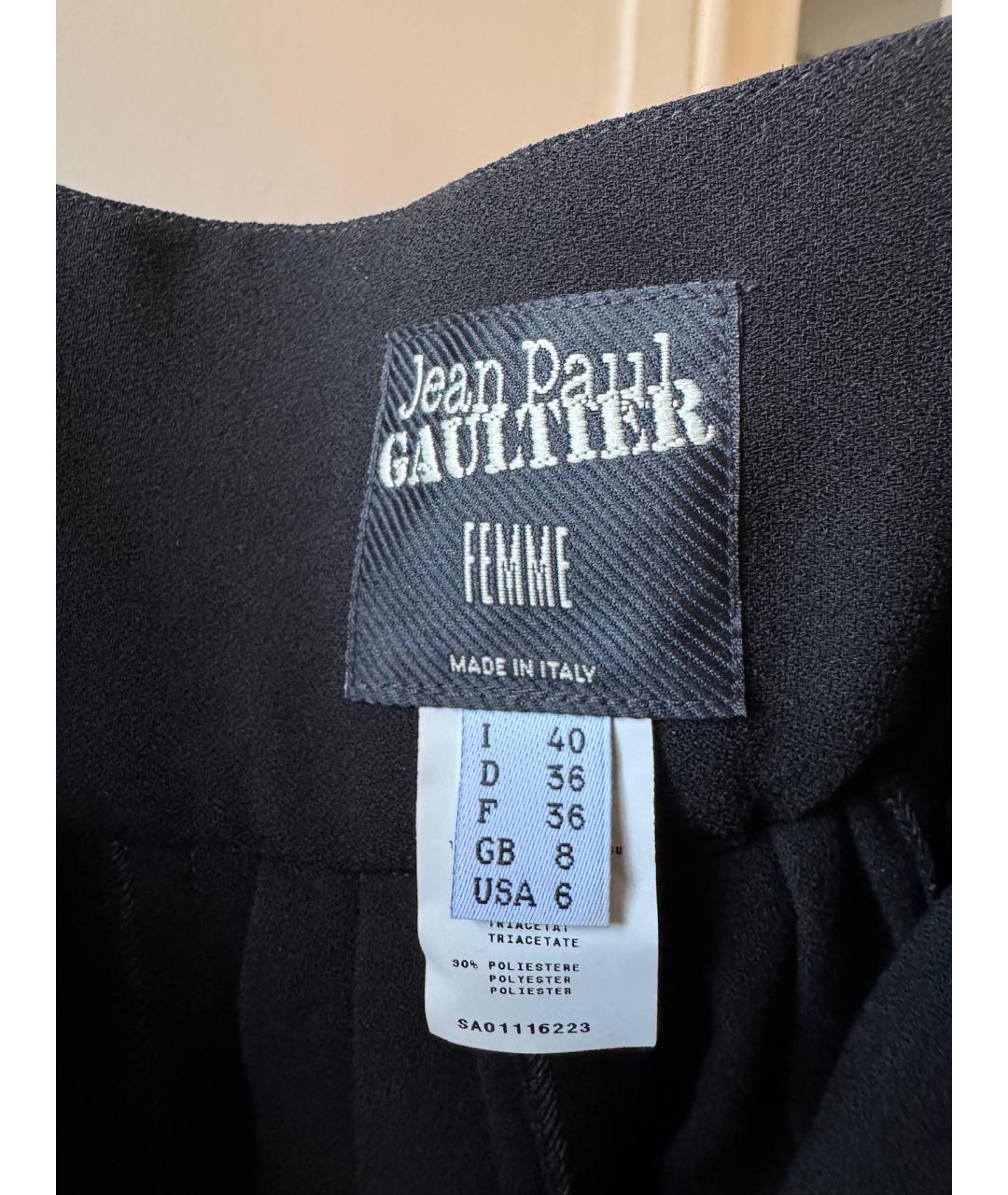 JEAN PAUL GAULTIER Черная юбка мини, фото 7