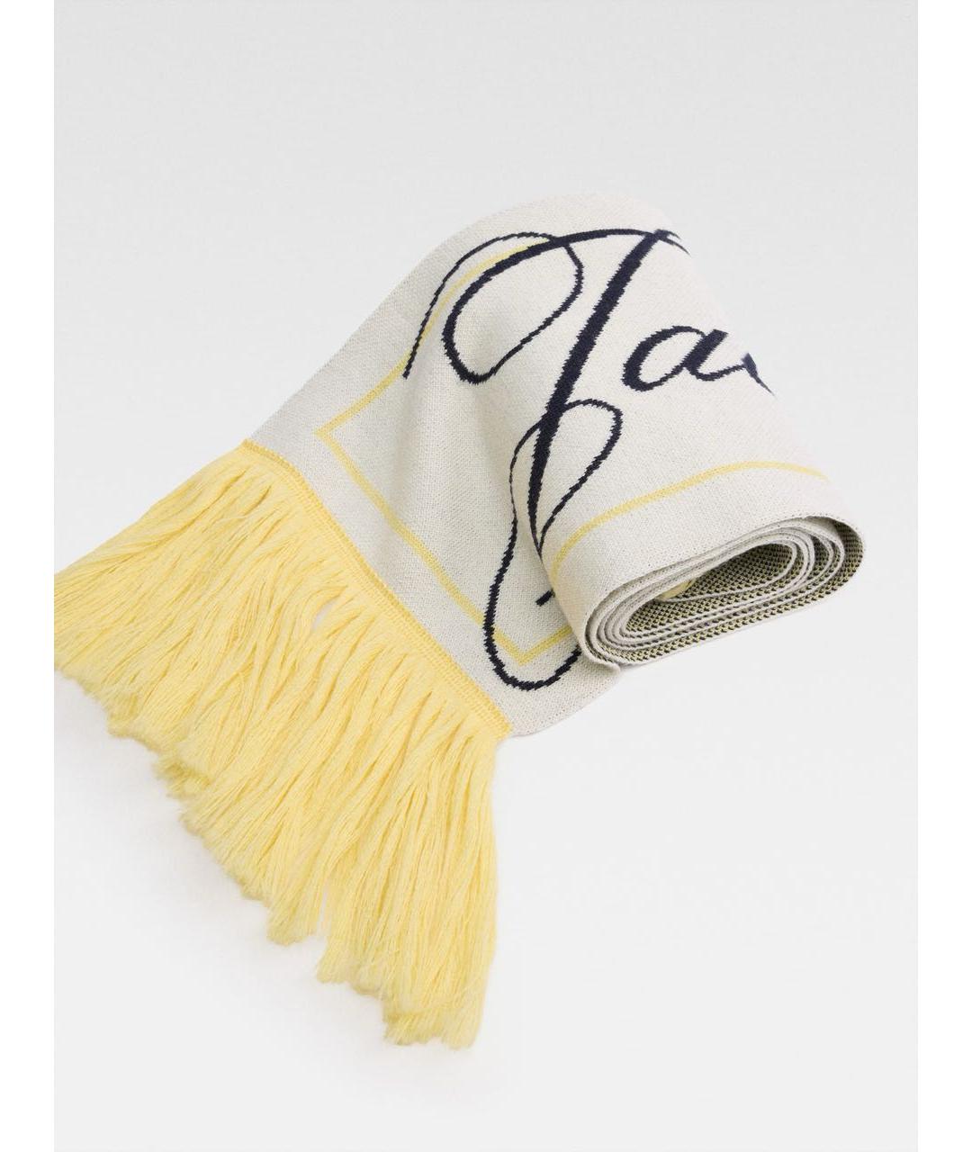 JACQUEMUS Бежевый шерстяной шарф, фото 2