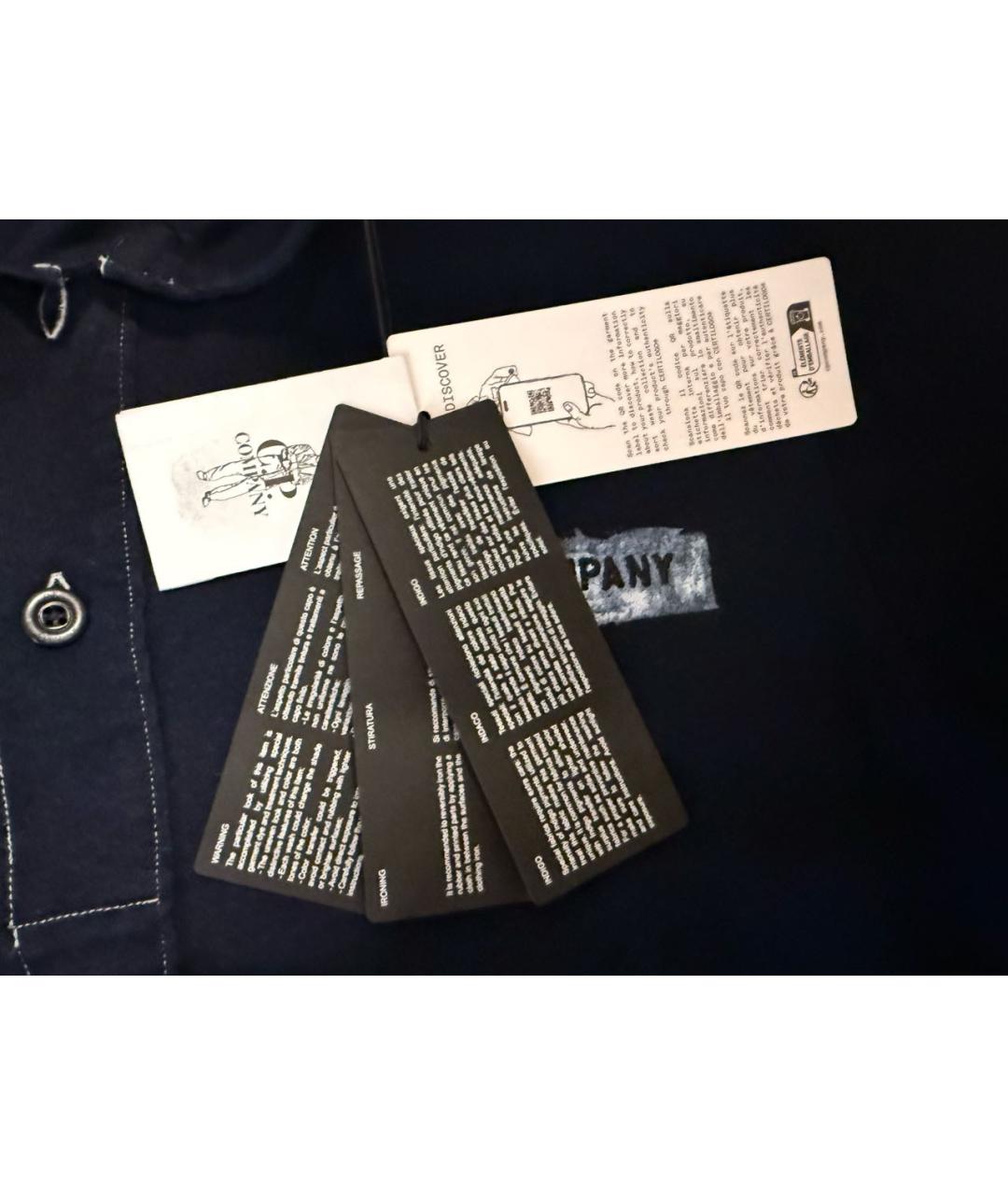 CP COMPANY Темно-синее хлопковое поло с коротким рукавом, фото 3