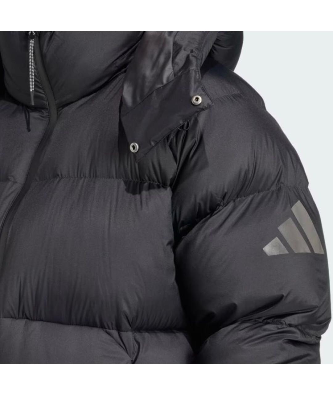 ADIDAS Черный полиамидовый пуховик, фото 4