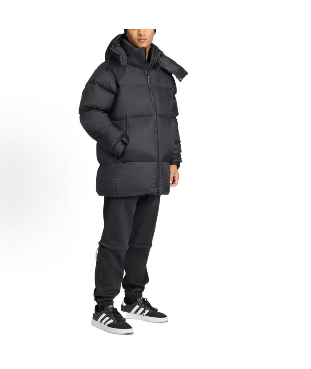 ADIDAS Черный полиамидовый пуховик, фото 3