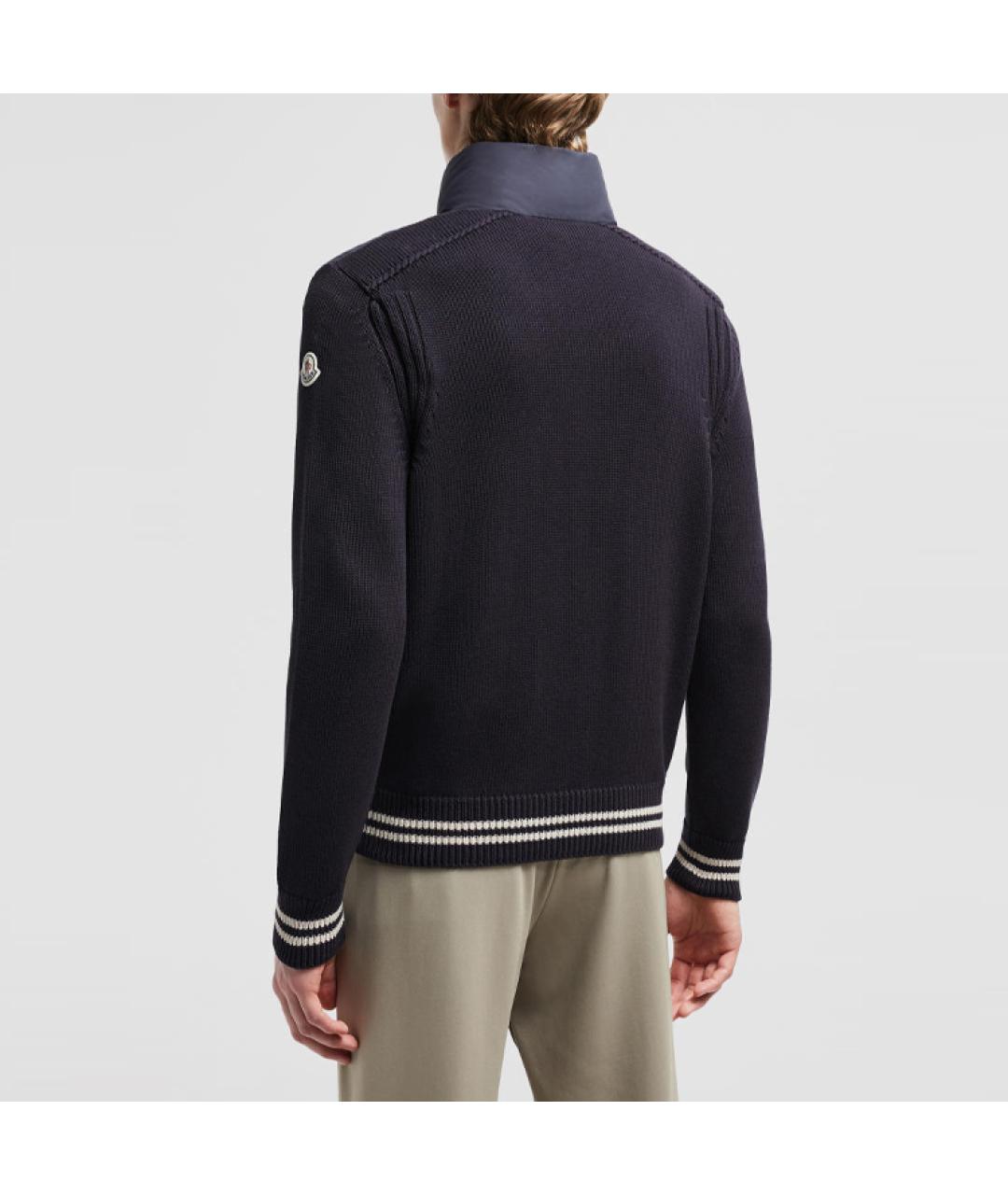 MONCLER Темно-синий пуховик, фото 3