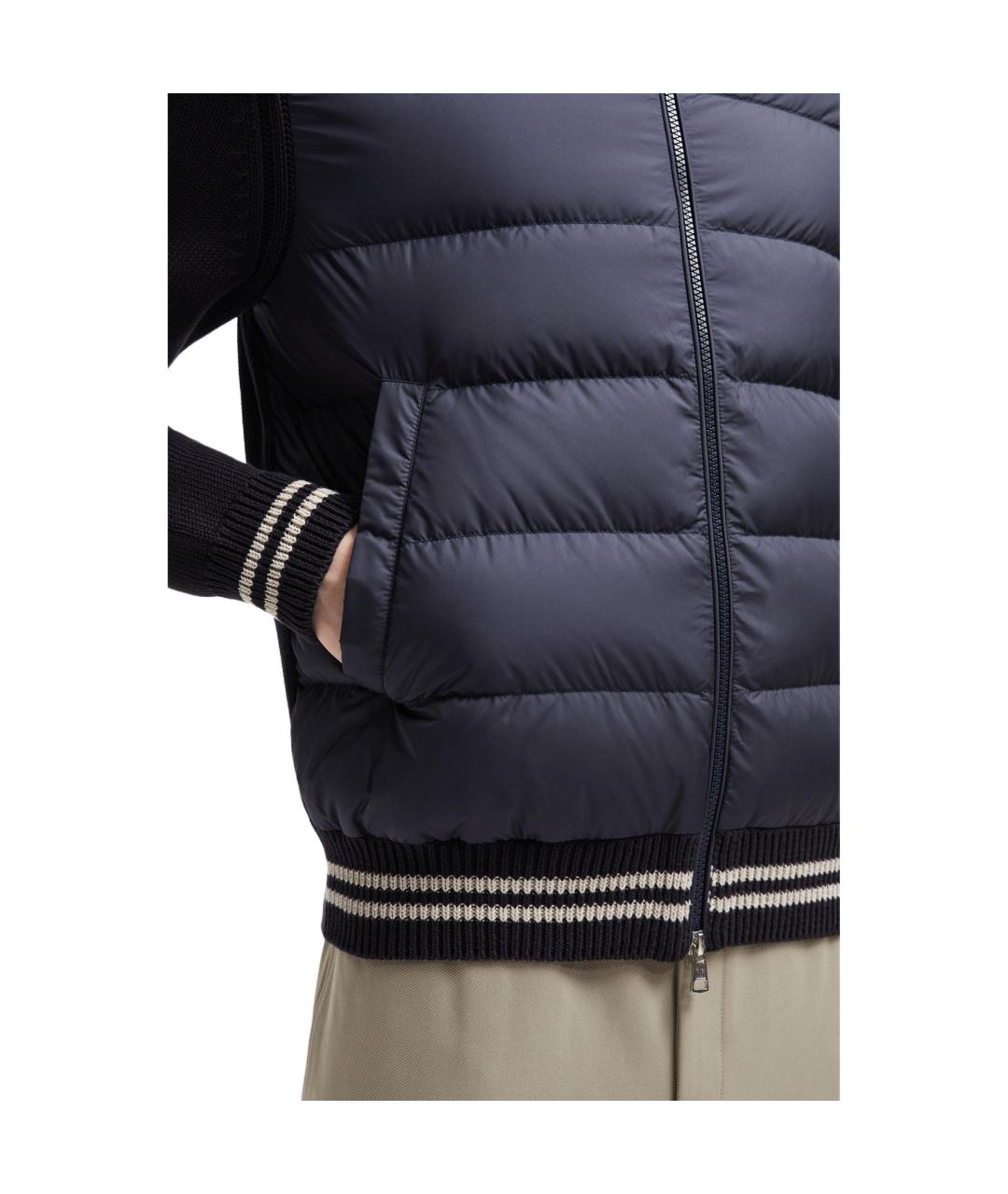 MONCLER Темно-синий пуховик, фото 5