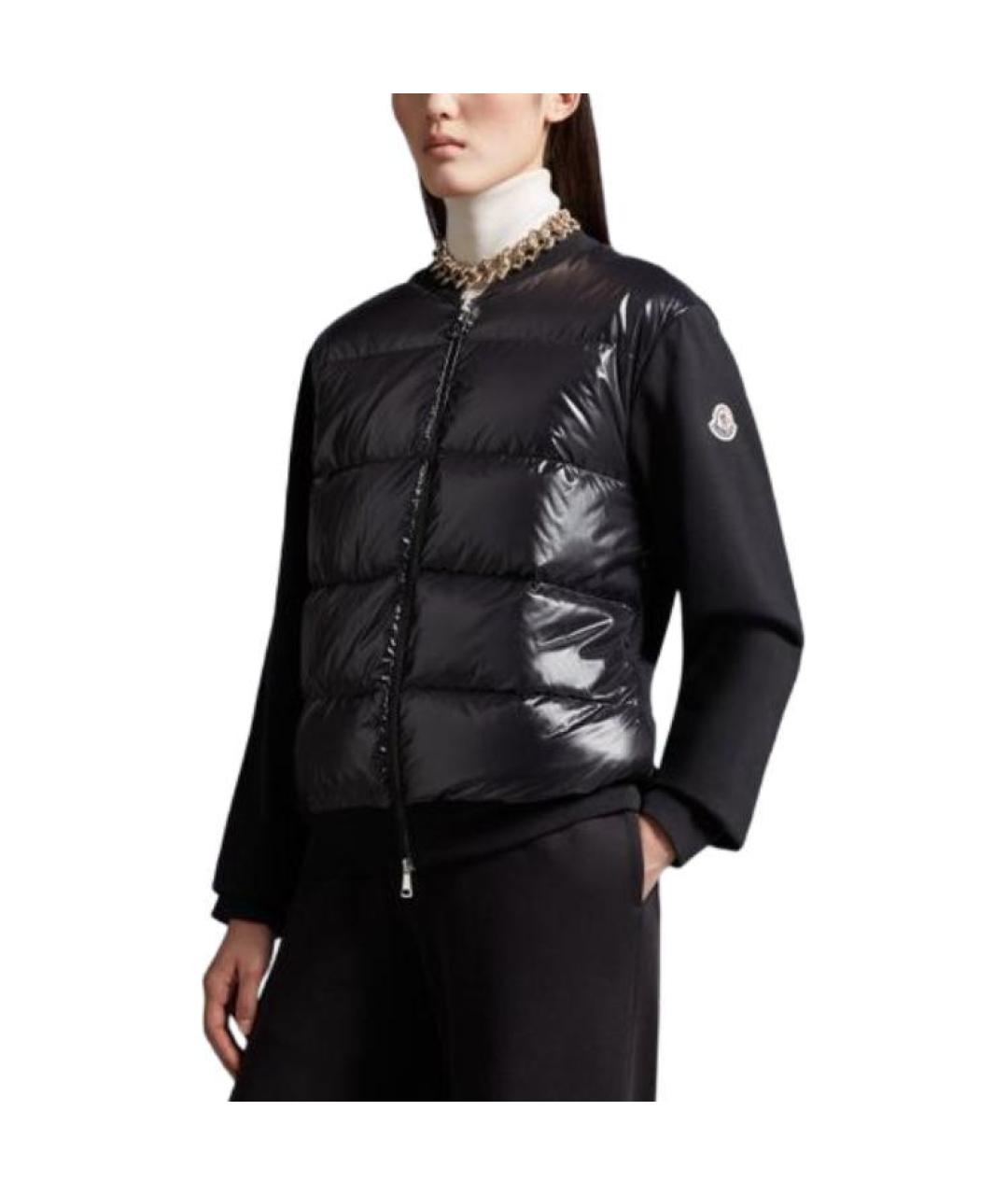 MONCLER Черный пуховик, фото 3
