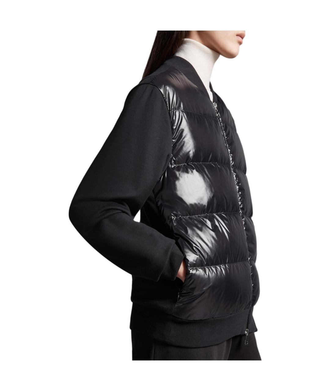 MONCLER Черный пуховик, фото 5