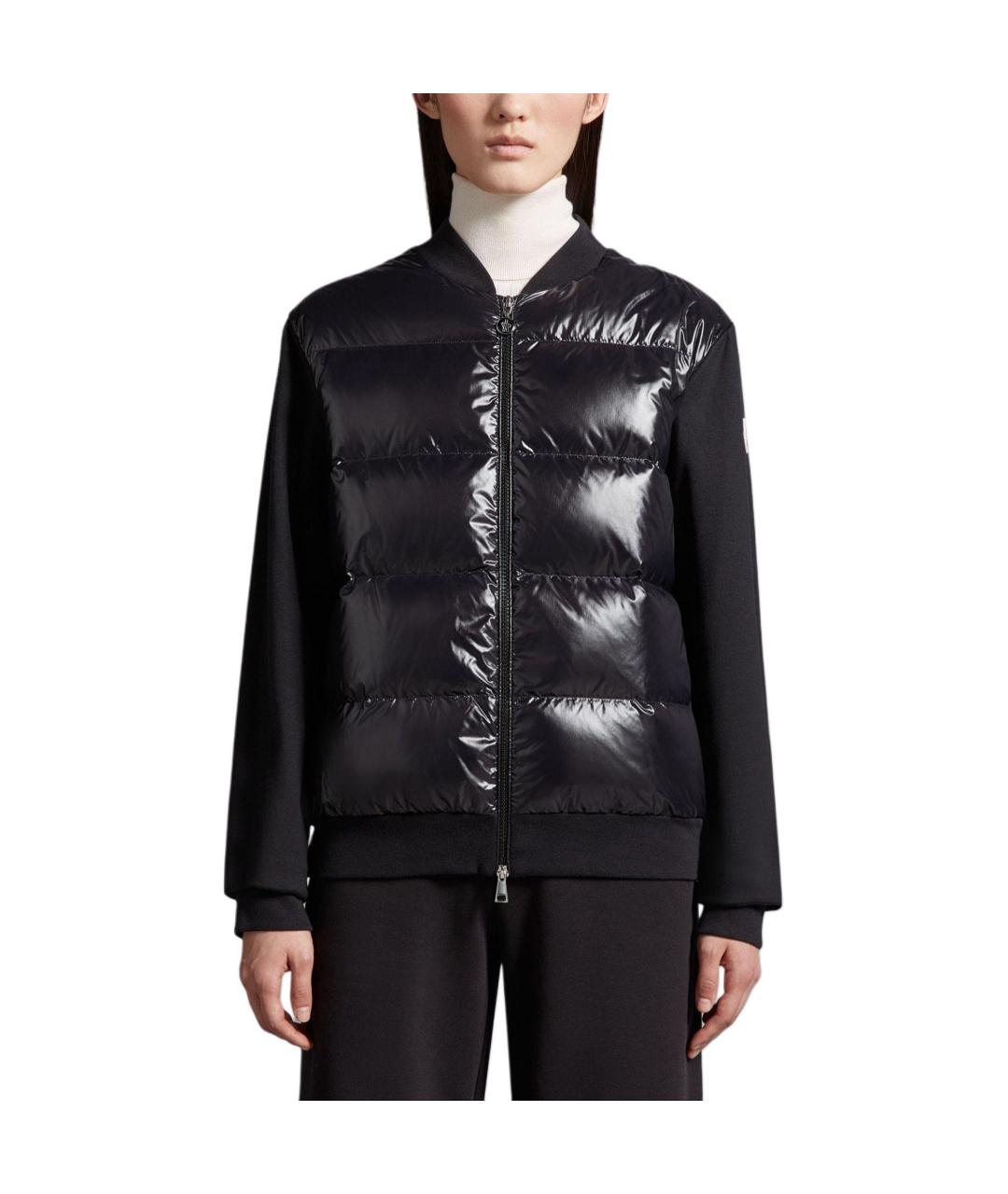 MONCLER Черный пуховик, фото 2