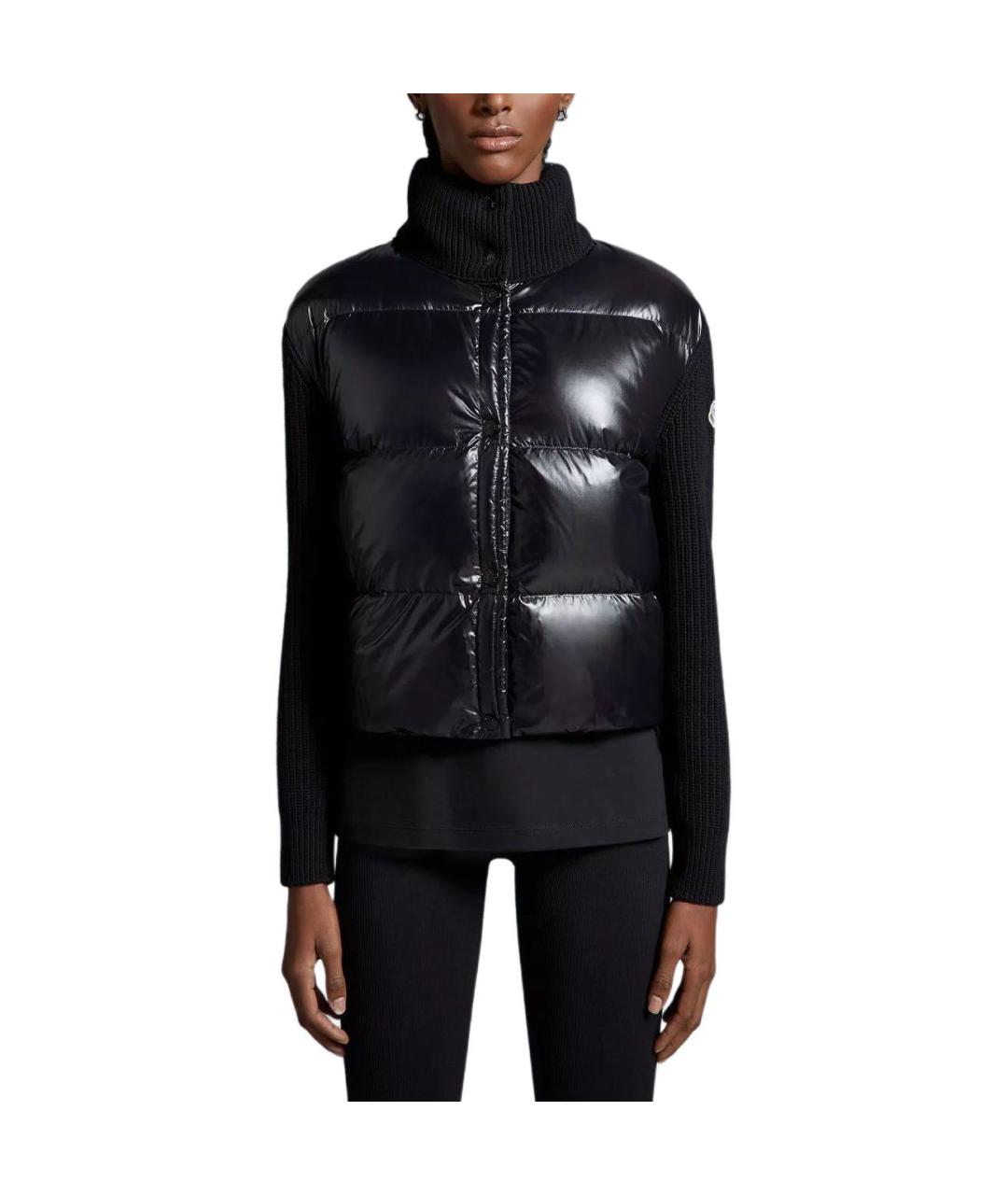 MONCLER Черный пуховик, фото 3