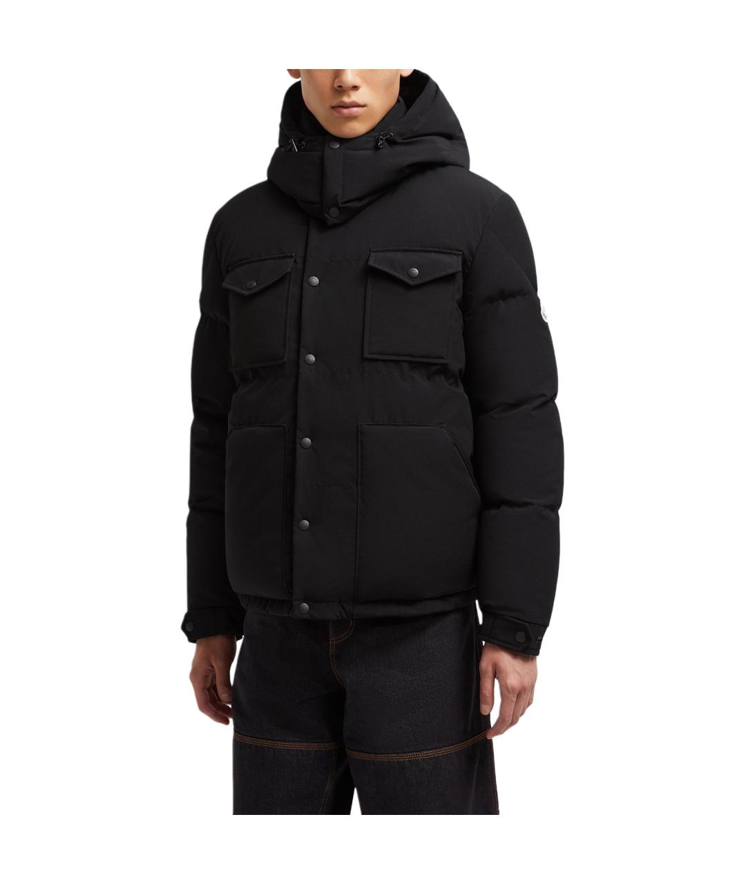 MONCLER Черная полиамидовая куртка, фото 3