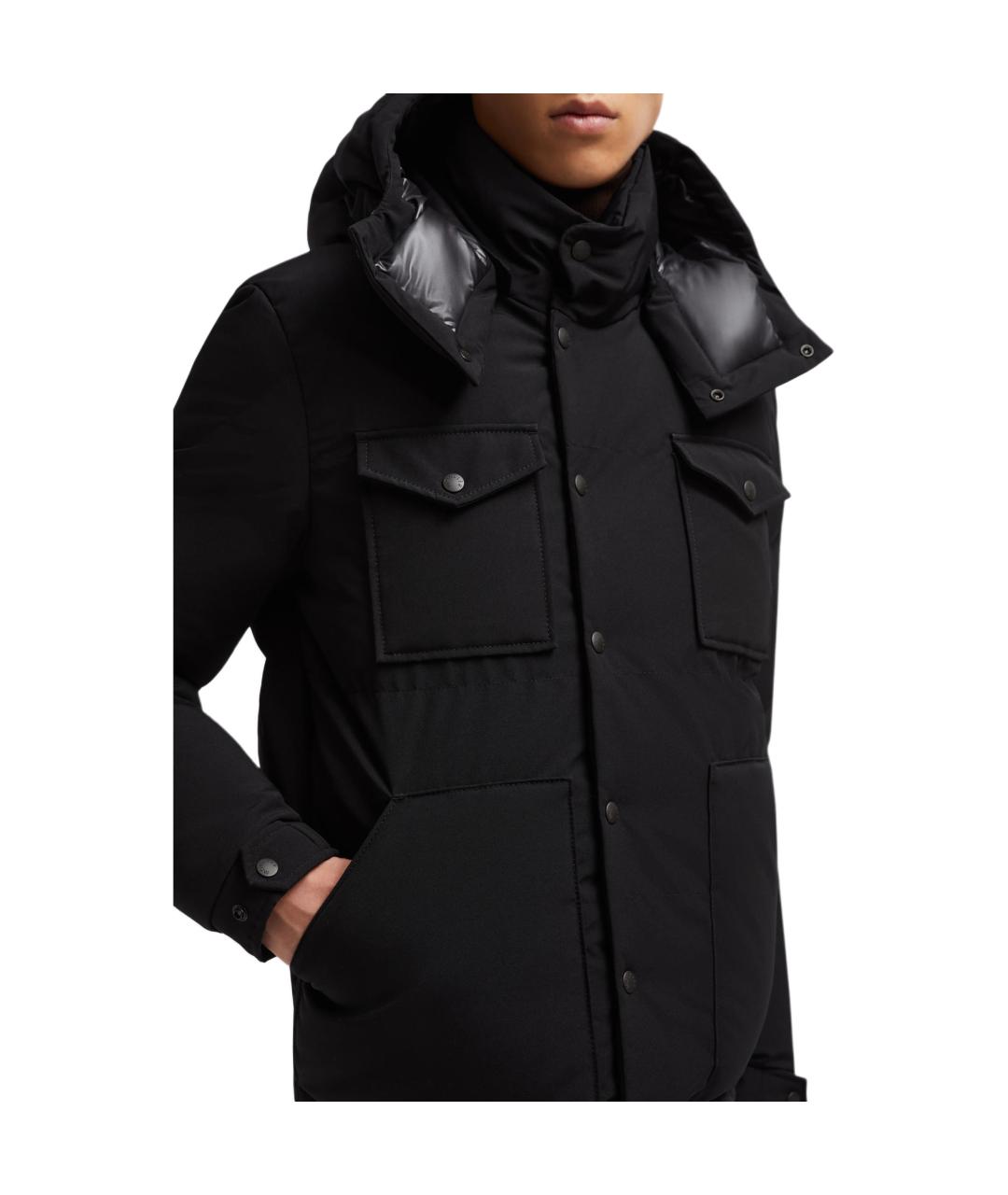 MONCLER Черная полиамидовая куртка, фото 5