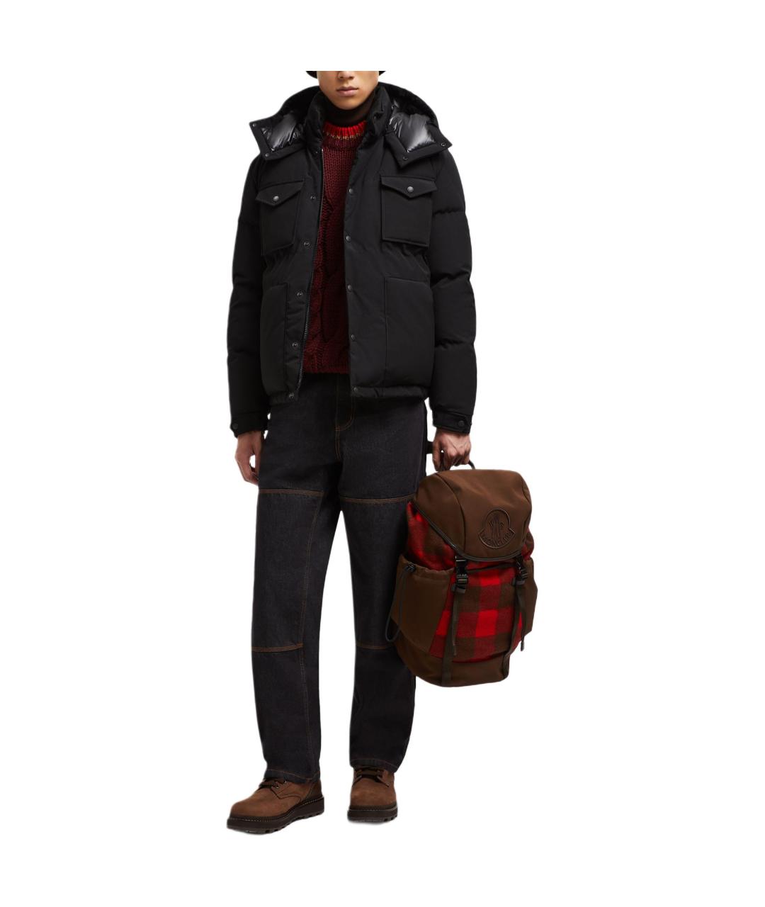 MONCLER Черная полиамидовая куртка, фото 2