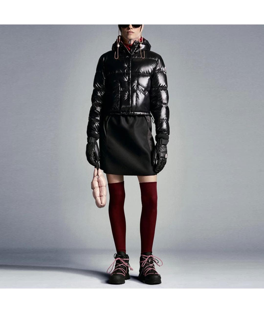 MONCLER Черный пуховик, фото 2