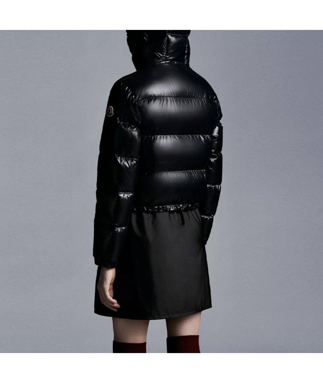 MONCLER Черный пуховик, фото 4