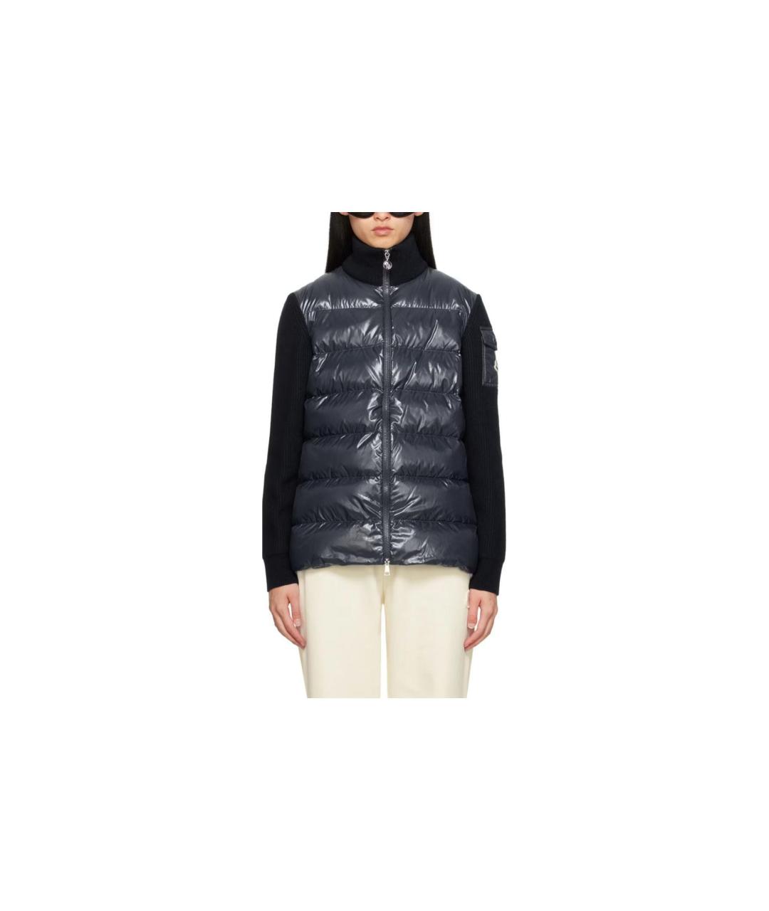 MONCLER Темно-синий пуховик, фото 5