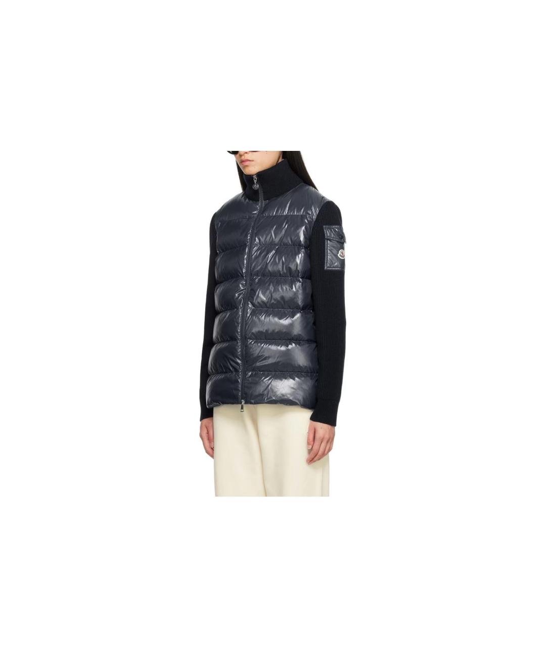 MONCLER Темно-синий пуховик, фото 3