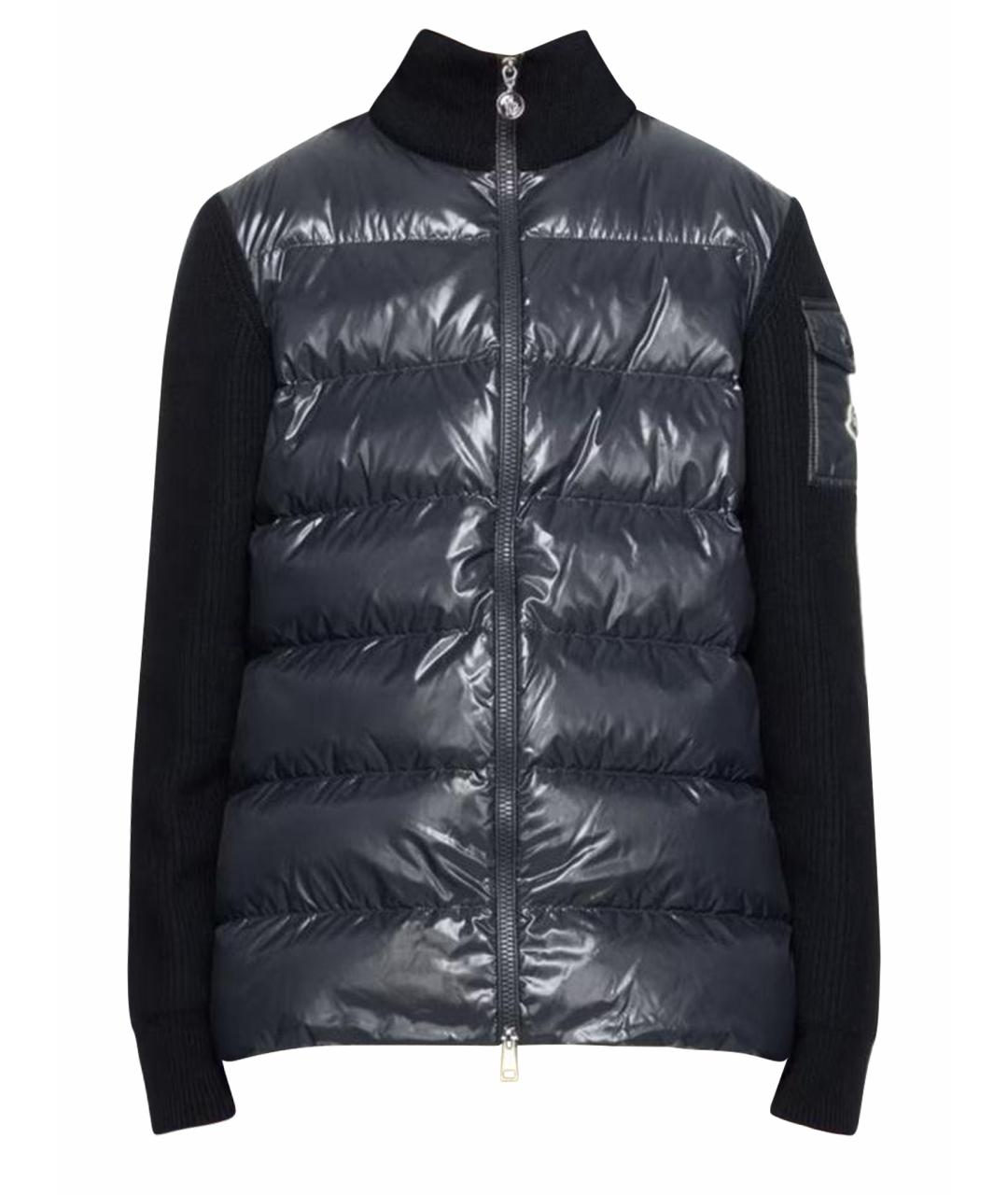 MONCLER Темно-синий пуховик, фото 1
