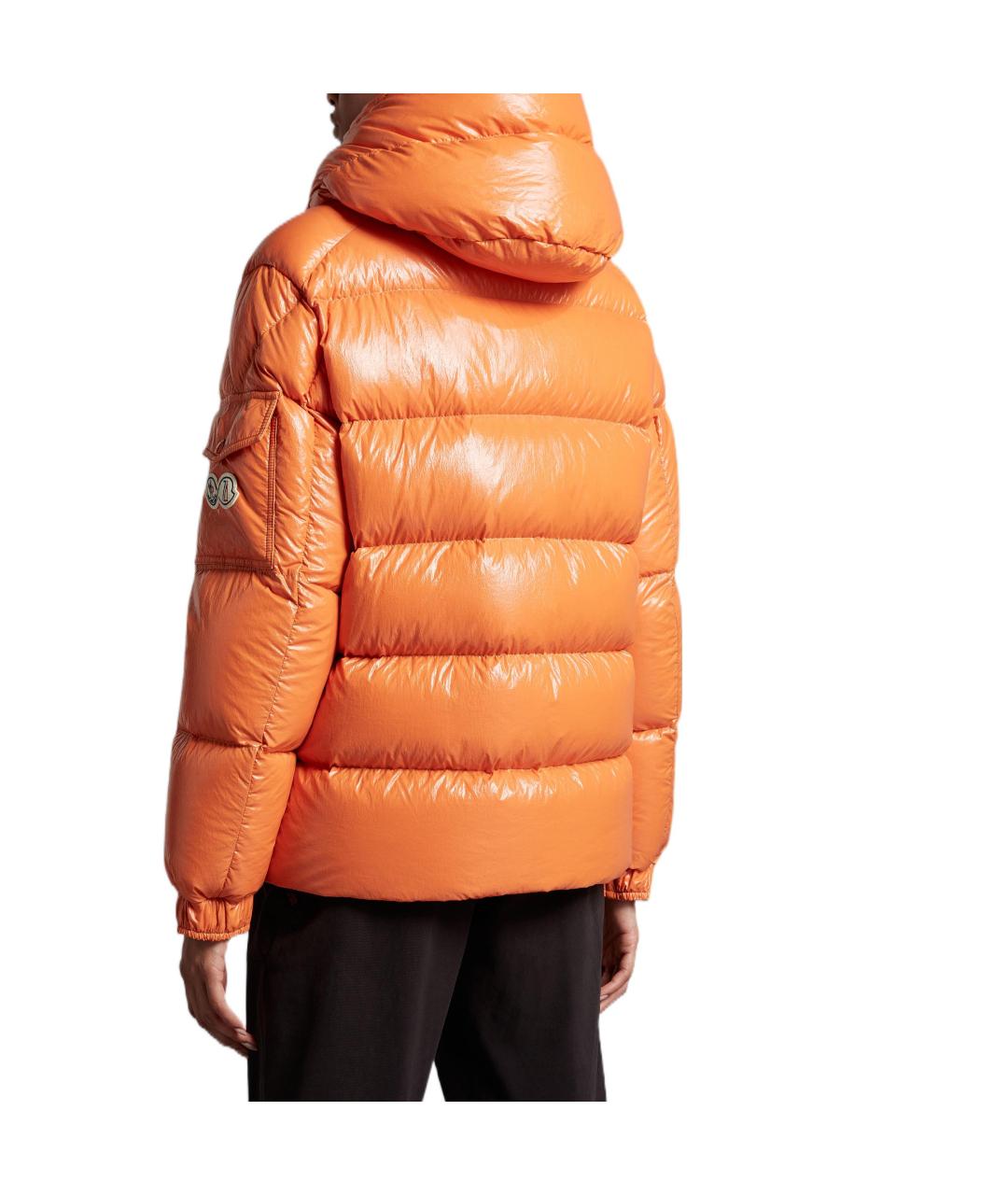 MONCLER Оранжевый пуховик, фото 3