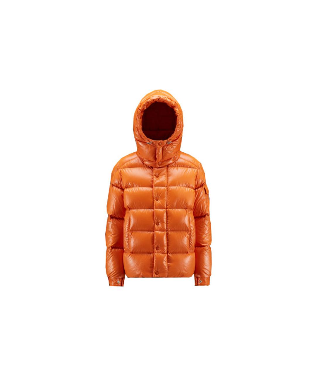 MONCLER Оранжевый пуховик, фото 5