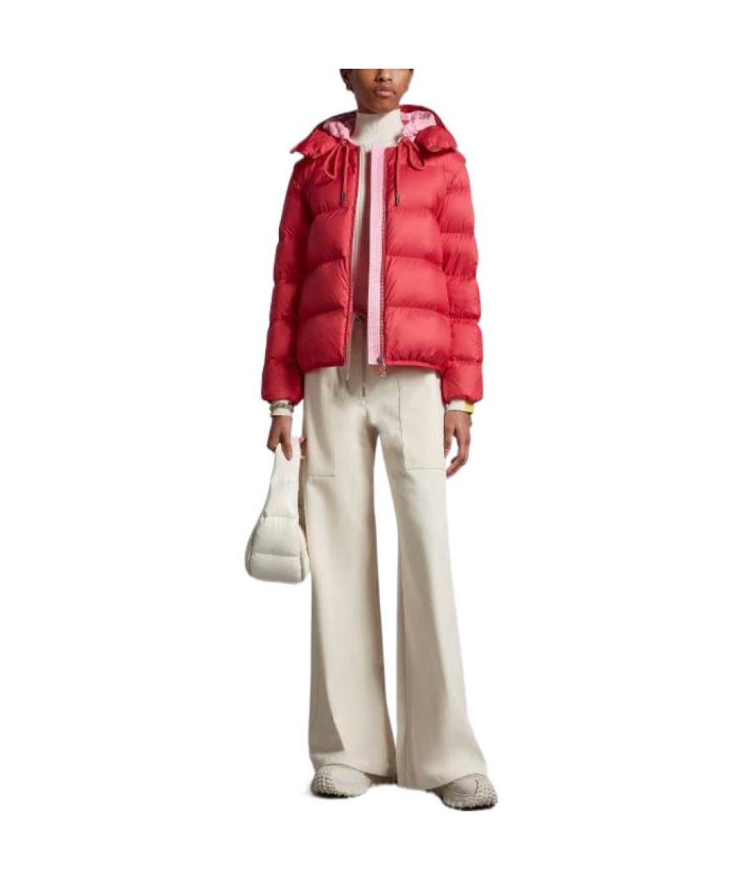 MONCLER Красный пуховик, фото 2