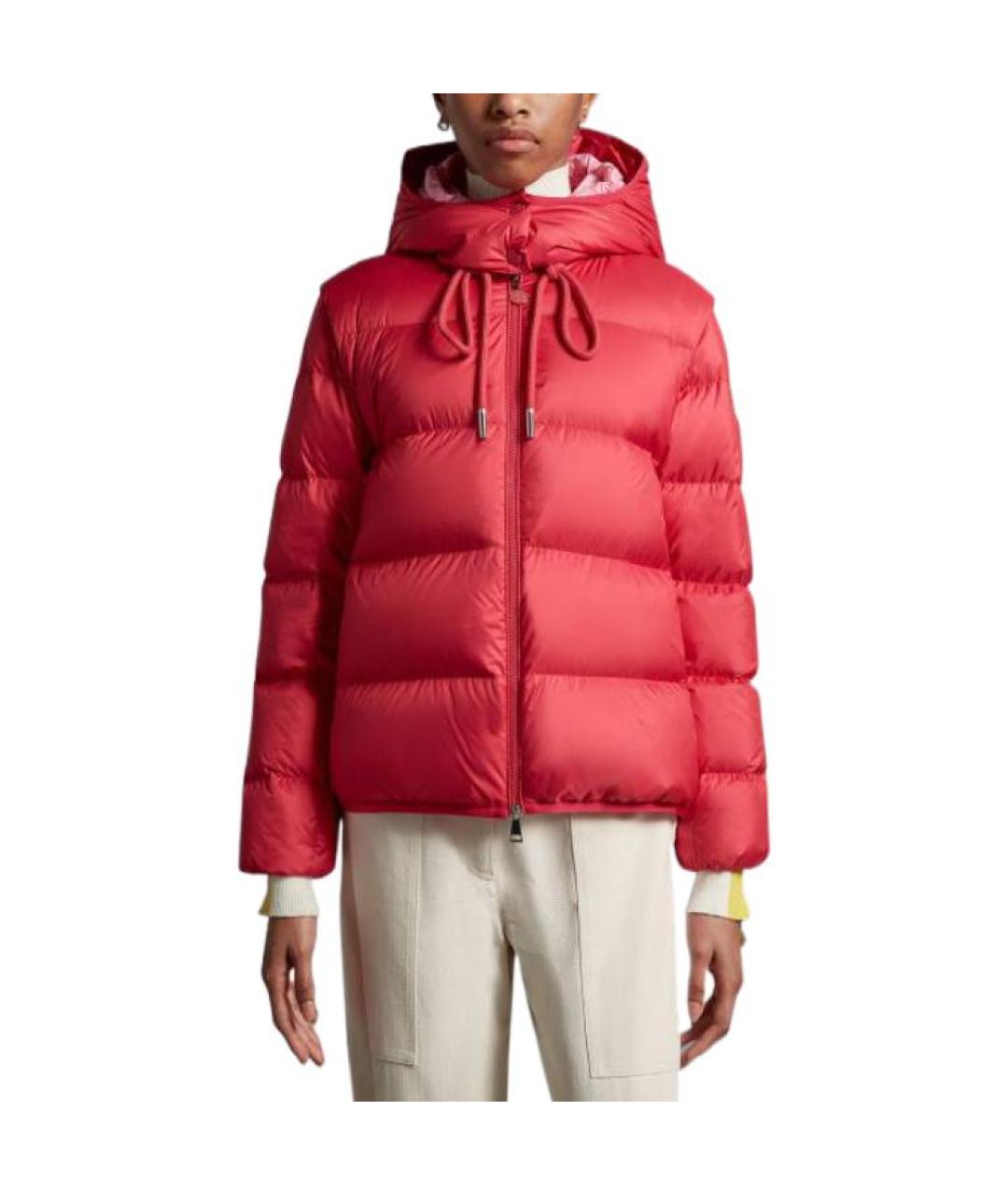 MONCLER Красный пуховик, фото 3