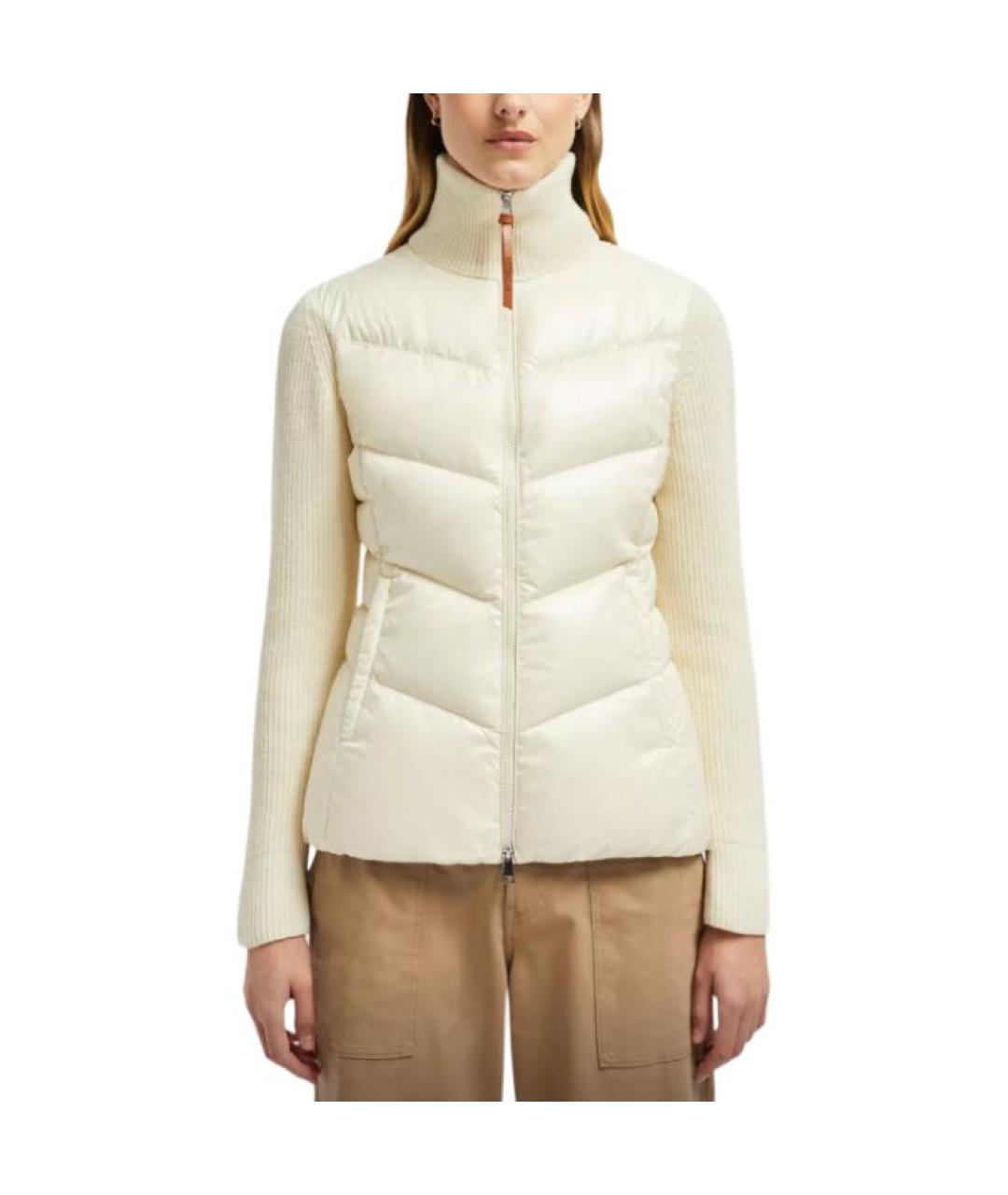 MONCLER Белый пуховик, фото 2