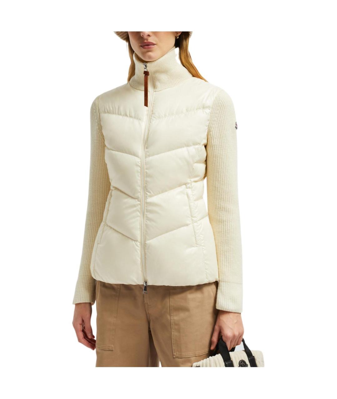 MONCLER Белый пуховик, фото 4