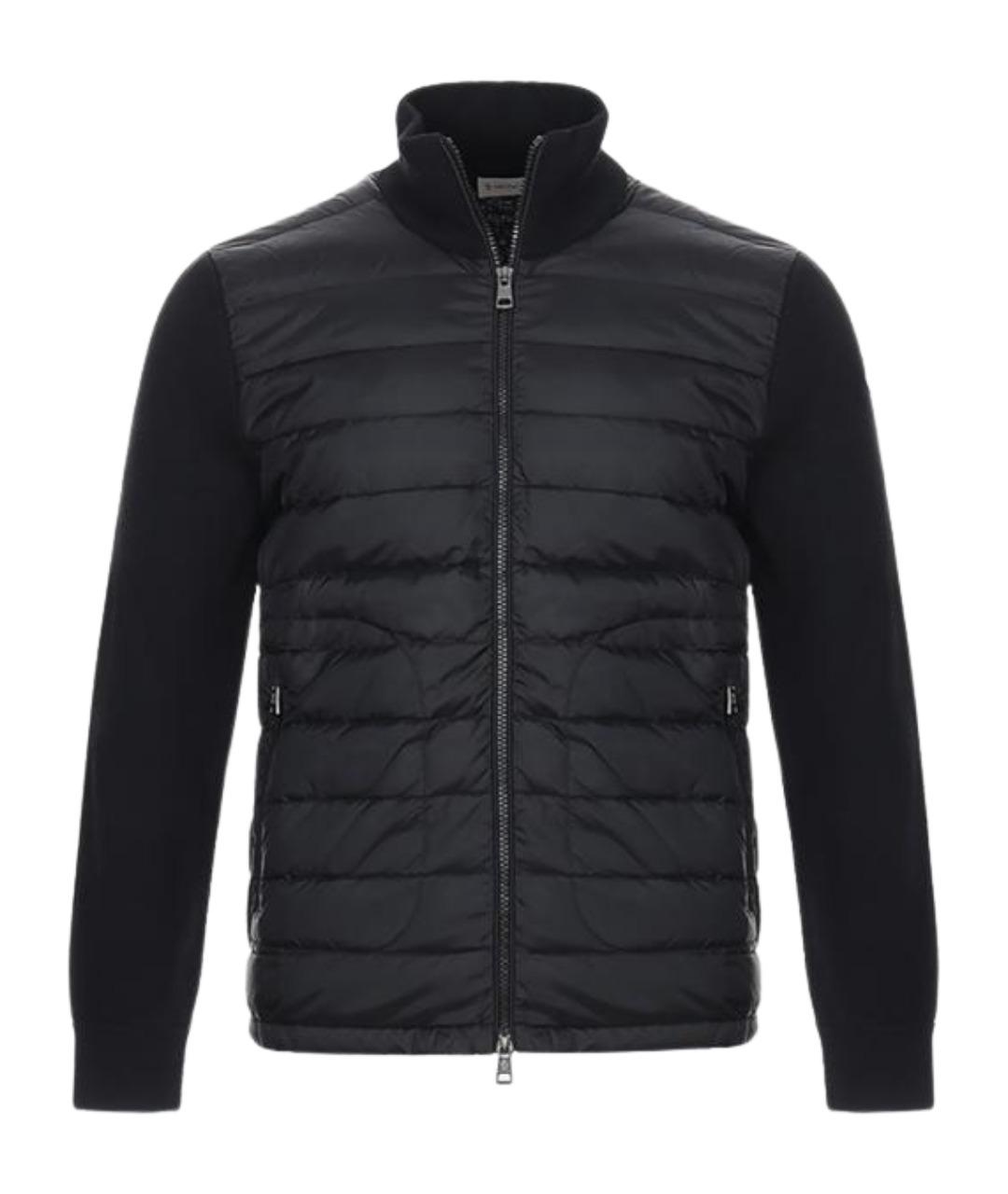 MONCLER Черный пуховик, фото 1