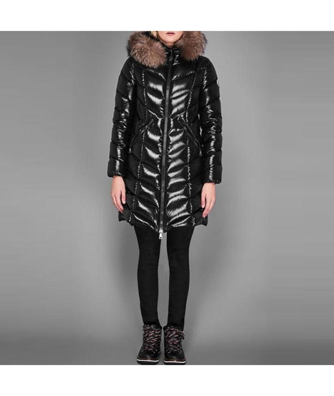 MONCLER Черный пуховик, фото 4