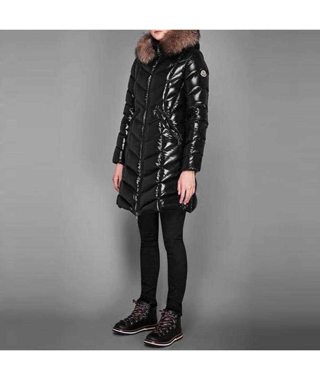 MONCLER Черный пуховик, фото 5