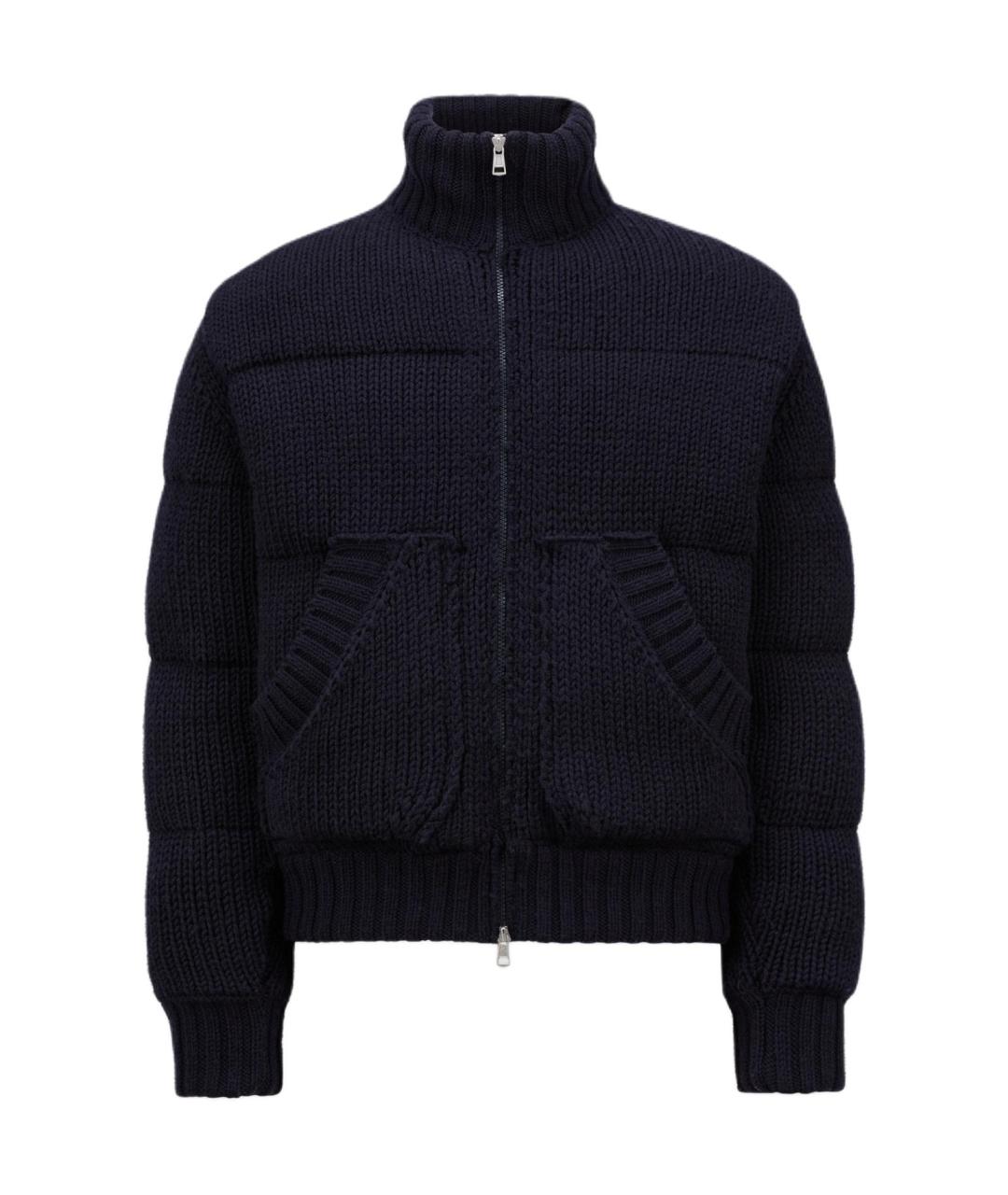 MONCLER Темно-синий пуховик, фото 1