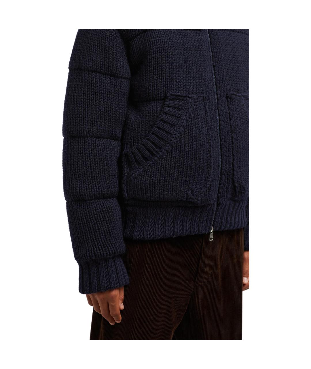 MONCLER Темно-синий пуховик, фото 6