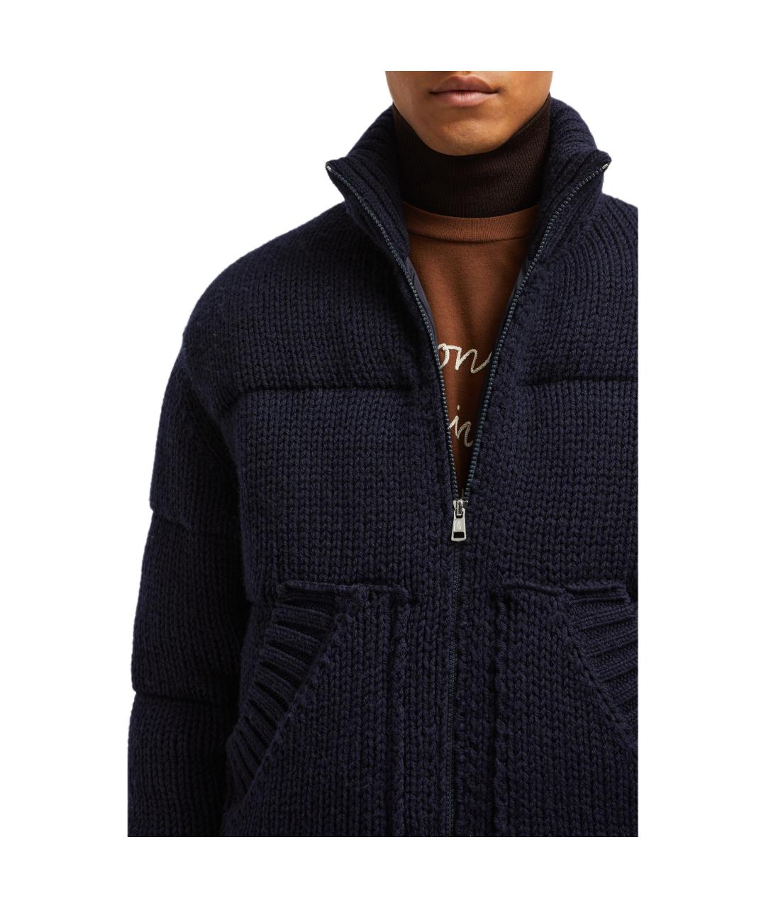 MONCLER Темно-синий пуховик, фото 5