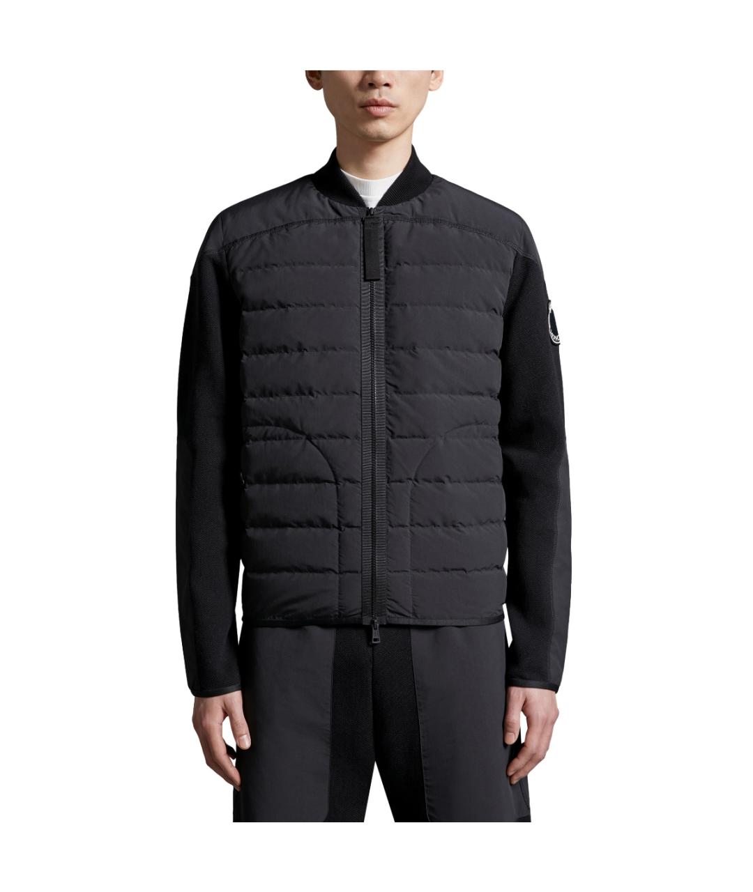 MONCLER Черный пуховик, фото 2