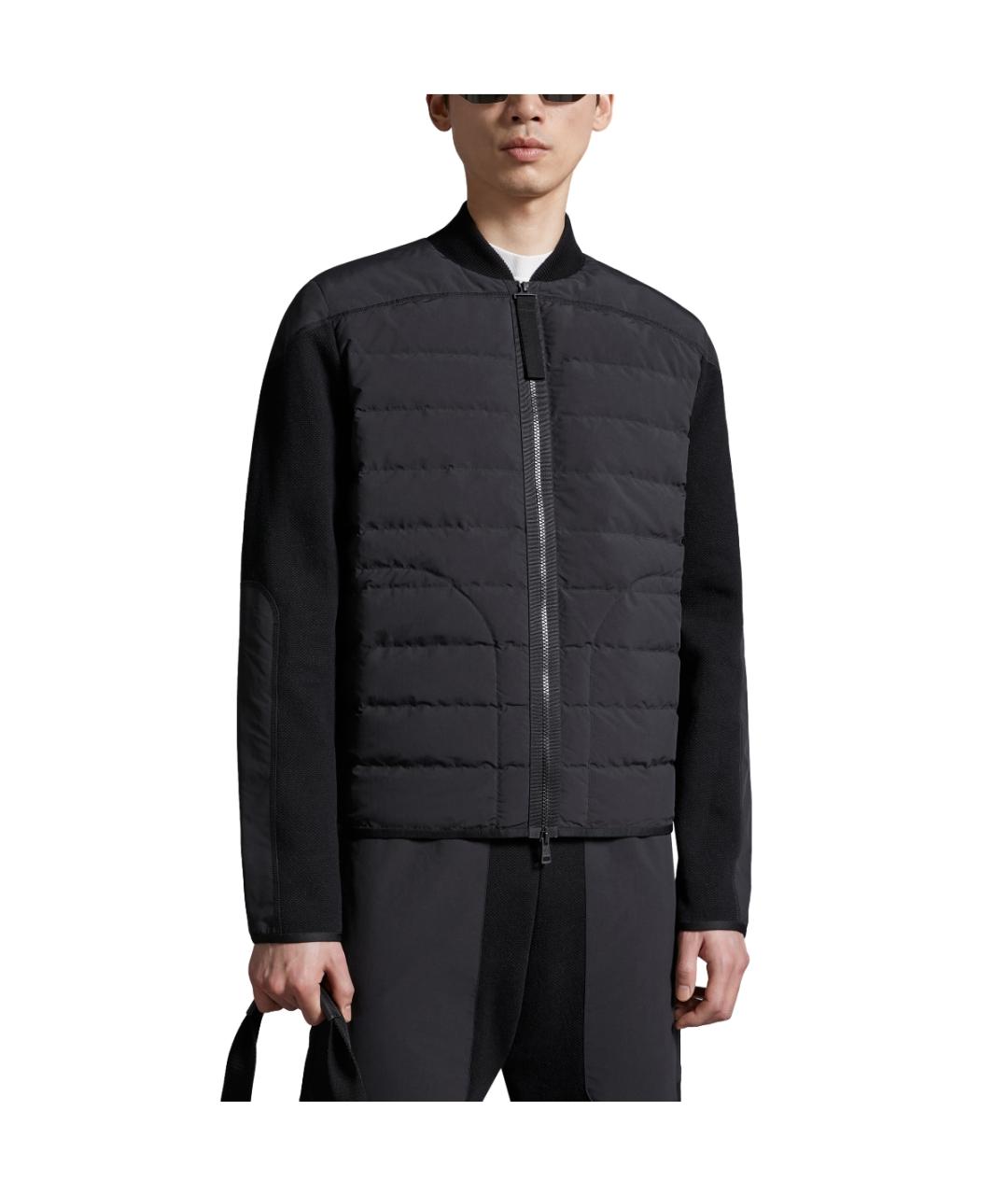 MONCLER Черный пуховик, фото 4