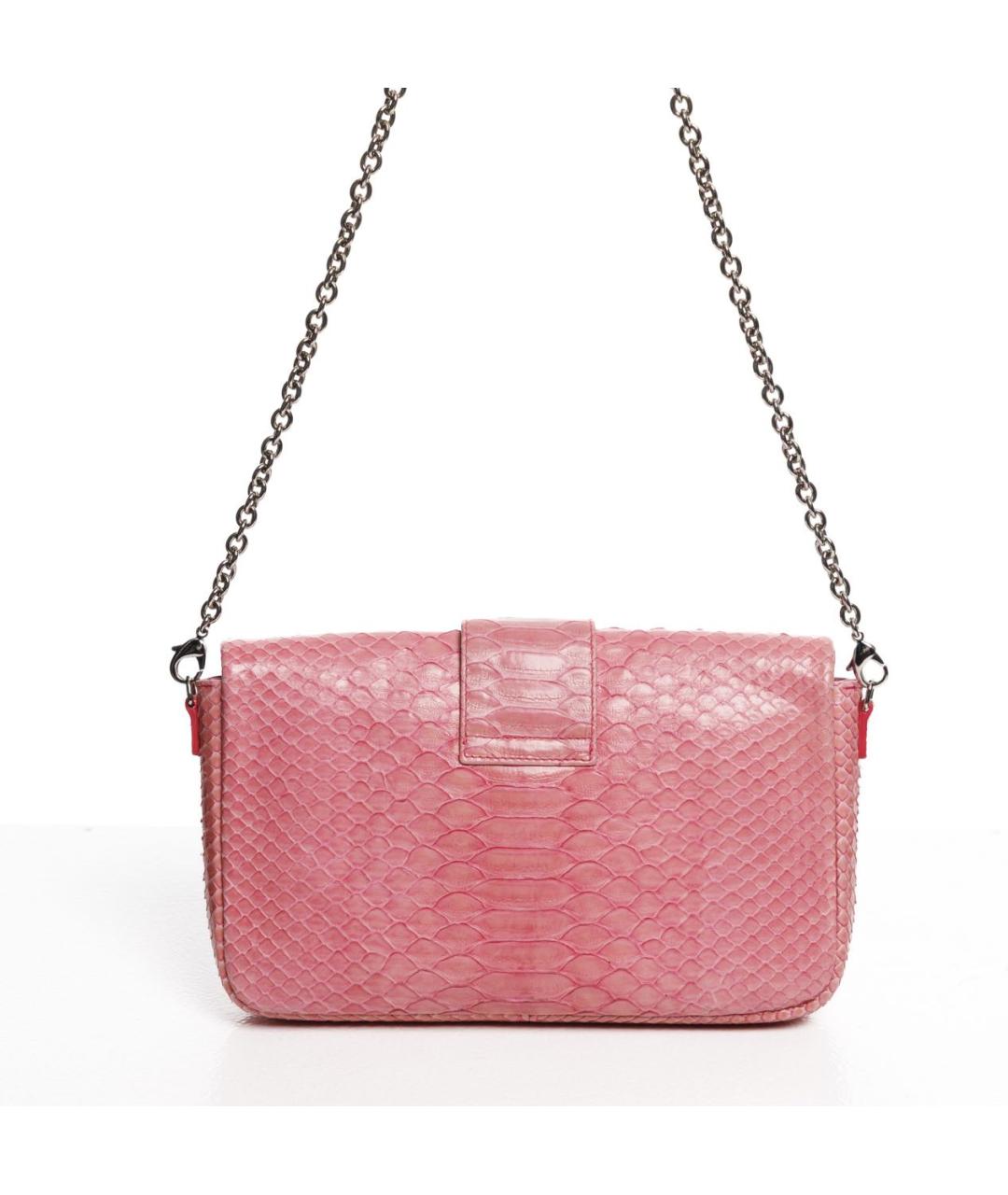 CHRISTIAN DIOR Розовая сумка через плечо из экзотической кожи, фото 2