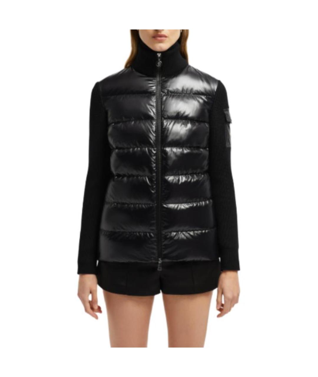 MONCLER Черный пуховик, фото 2