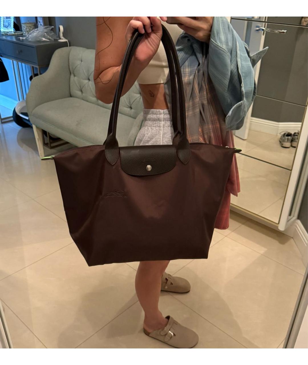 LONGCHAMP Коричневая сумка тоут, фото 2