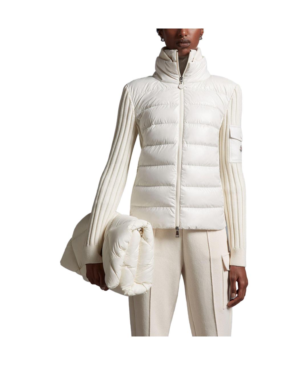 MONCLER Белый пуховик, фото 2
