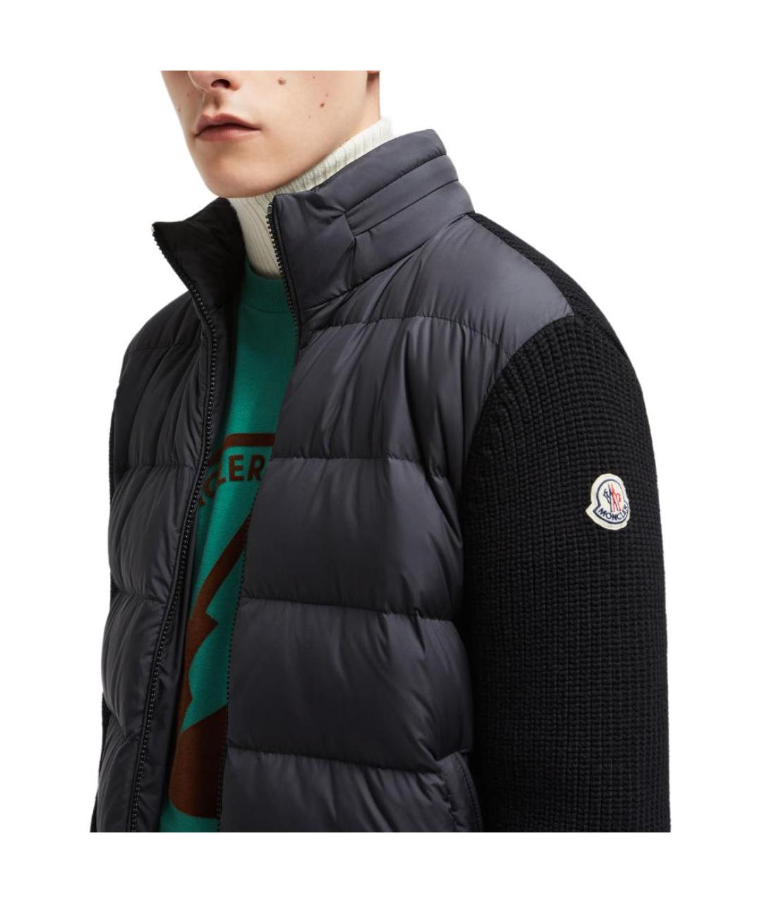 MONCLER Черный пуховик, фото 6