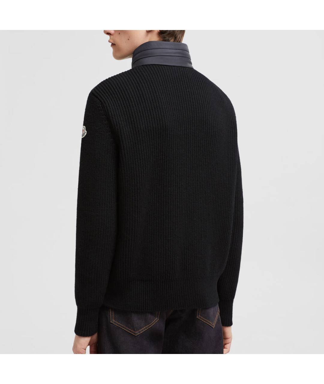 MONCLER Черный пуховик, фото 3