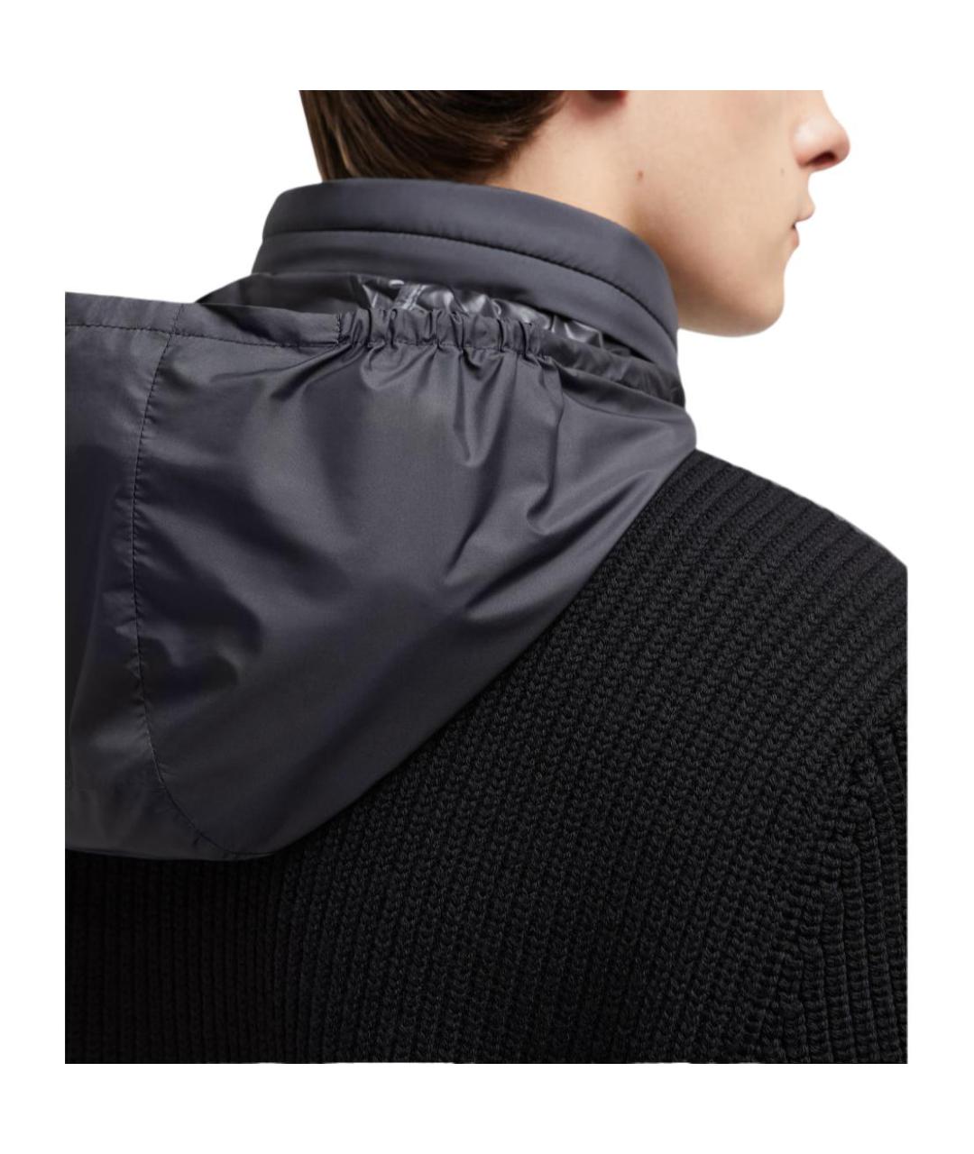 MONCLER Черный пуховик, фото 5