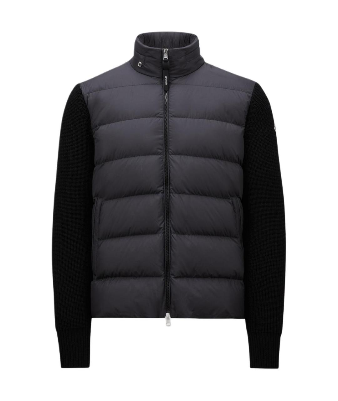 MONCLER Черный пуховик, фото 1