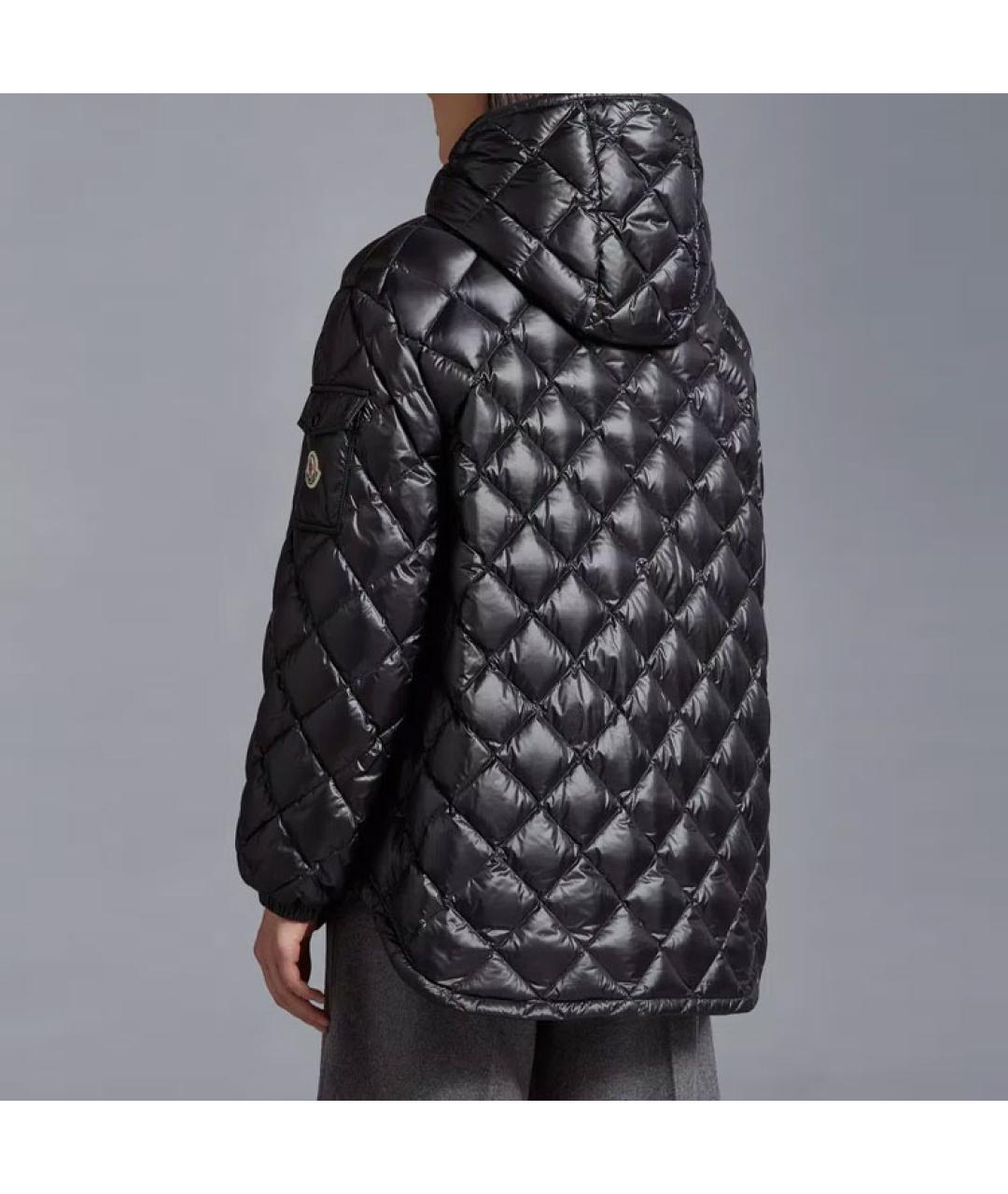 MONCLER Черный пуховик, фото 3