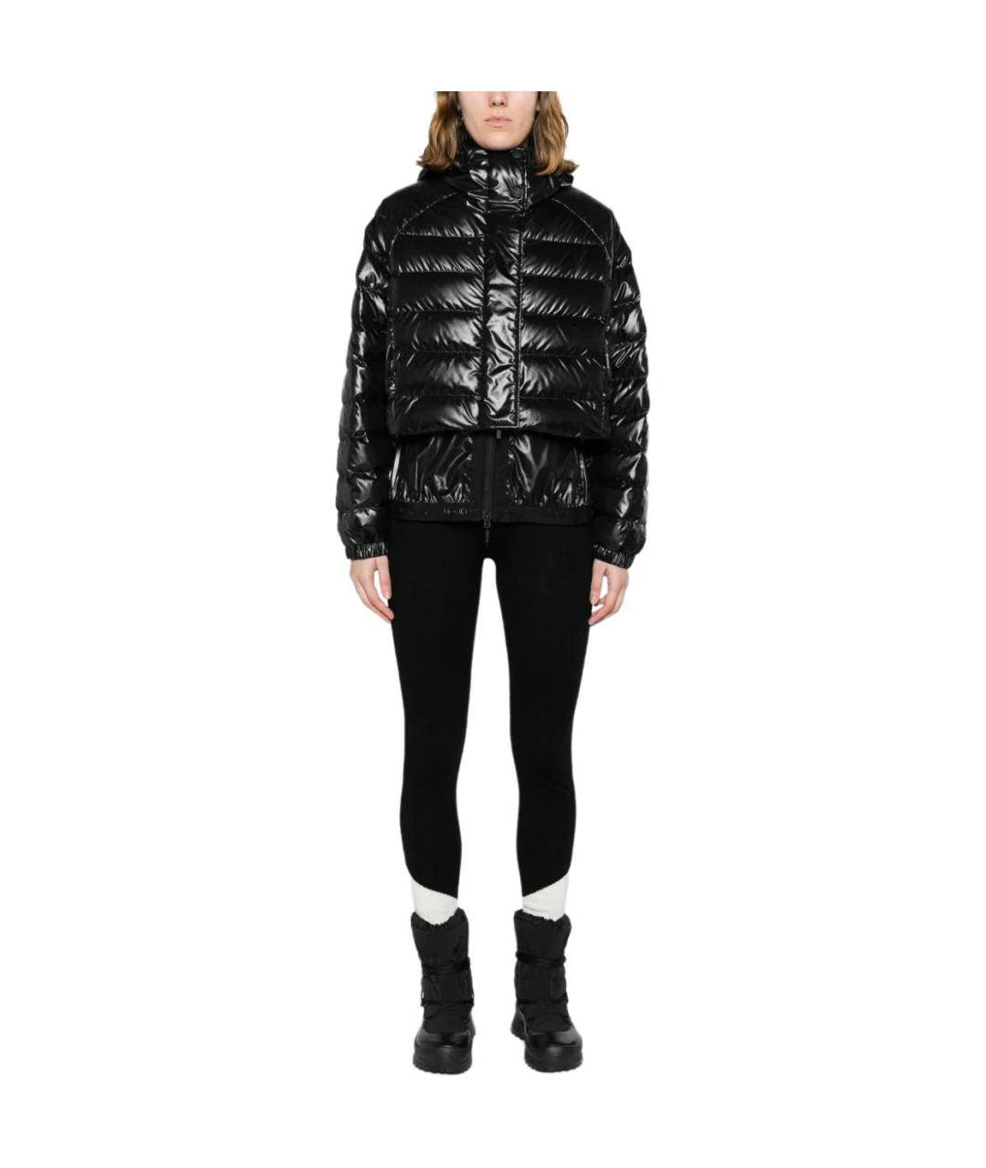 MONCLER Черный пуховик, фото 5