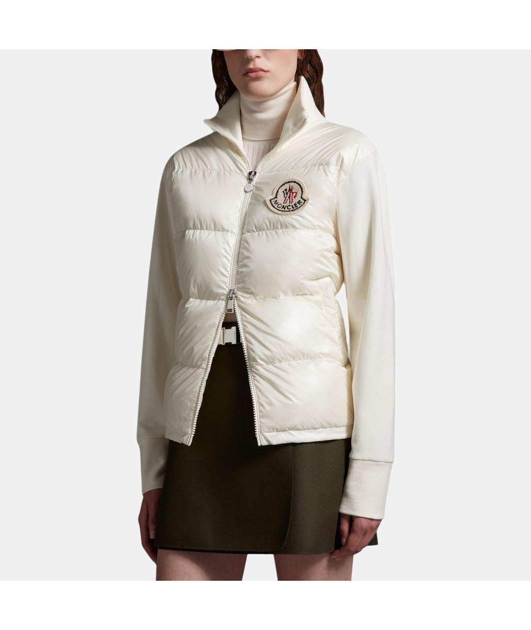 MONCLER Белый пуховик, фото 2