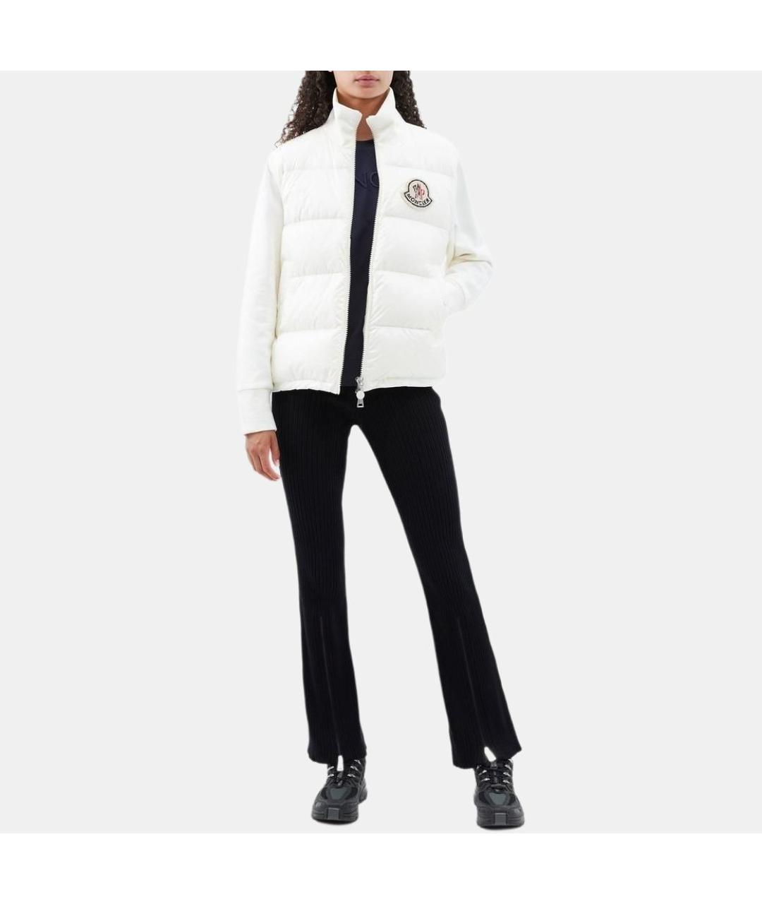 MONCLER Белый пуховик, фото 4
