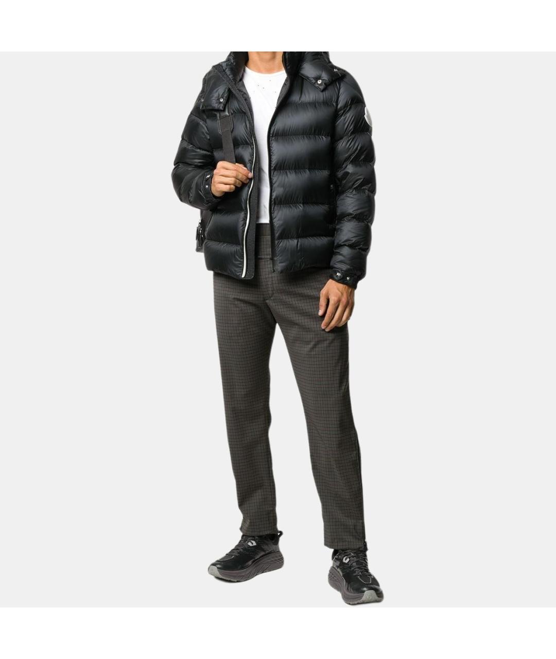MONCLER Черный пуховик, фото 3