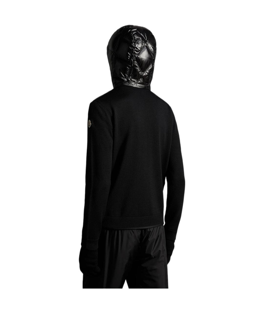 MONCLER Черный пуховик, фото 3