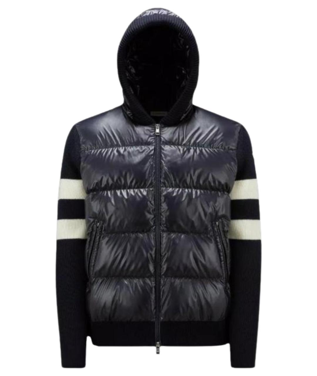 MONCLER Темно-синий пуховик, фото 1