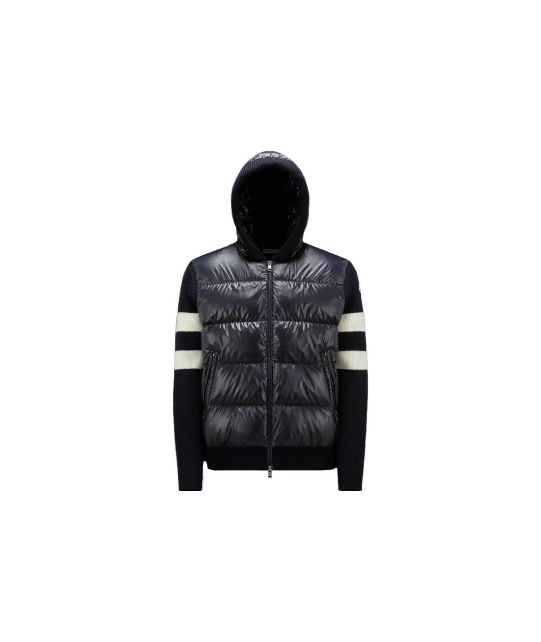 MONCLER Темно-синий пуховик, фото 6