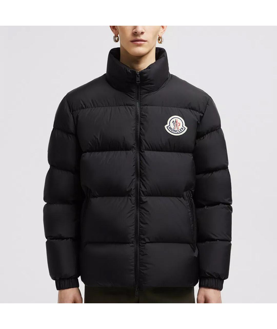 MONCLER Черный пуховик, фото 2